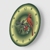 深紅色は天使が~クリスマスの近くに現れる ラージ壁時計 (傾斜)