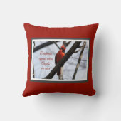 深紅色は天使の近くに現れる！ クッション (裏面)