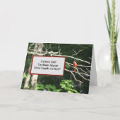 深紅色は天使の近くに現れる – 神の見解 カード (正面)