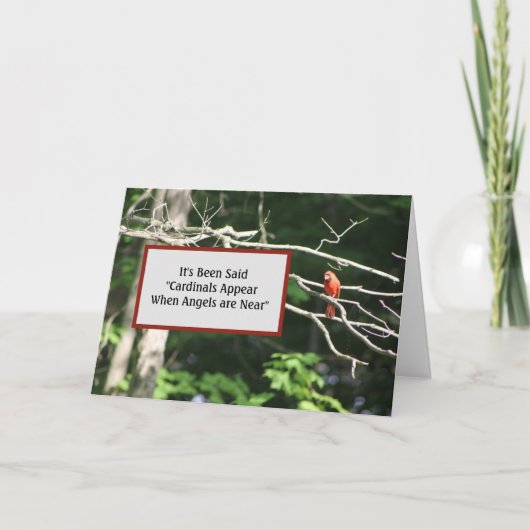 深紅色は天使の近くに現れる – 神の見解 カード (正面)
