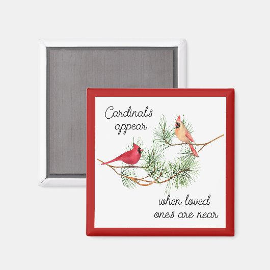 深紅色は愛する人がオーナメントに近づくと現れる マグネット (正面/裏面)