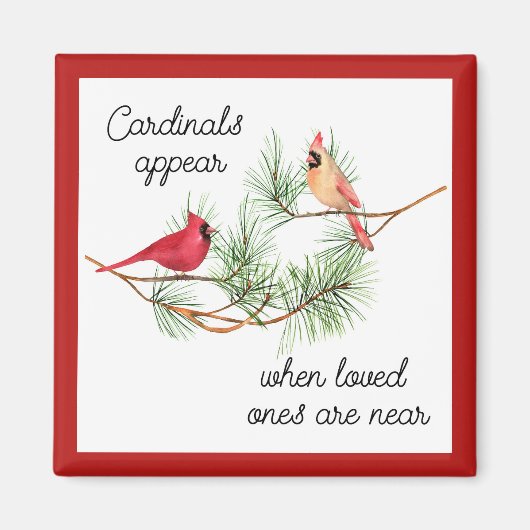 深紅色は愛する人がオーナメントに近づくと現れる マグネット (正面)