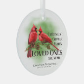 深紅色は愛する人が近づくと現れる ガラスオーナメント (正面右)