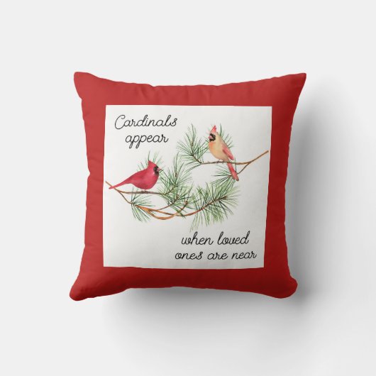 深紅色は愛する人が近づくと現れる クッション (裏面)