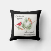 深紅色は愛する人が近づくと現れる クッション (裏面)