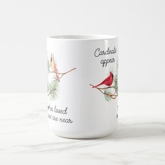 深紅色は愛する人が近づくと現れる コーヒーマグカップ (中央)