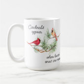 深紅色は愛する人が近づくと現れる コーヒーマグカップ (左)