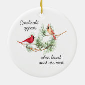 深紅色は愛する人が近づくと現れる セラミックオーナメント (裏面)