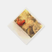 深紅色インオータム紙ナプキンズ スタンダードカクテルナプキン (角)