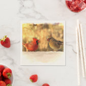 深紅色インオータム紙ナプキンズ スタンダードカクテルナプキン (インサイチュ)