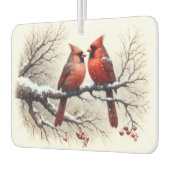 深紅色インスノーオンツリーブランチレッドベリー カーエアーフレッシュナー (左)