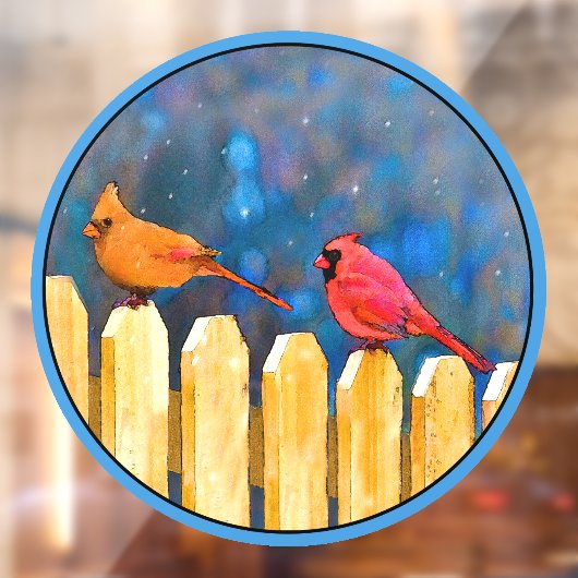 深紅色オン絵画フェンスオリジナル- Art ウィンドウサイン (シート2)