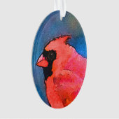 深紅色オン絵画フェンスオリジナル- Art オーナメント (正面)