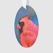 深紅色オン絵画フェンスオリジナル- Art オーナメント (正面)