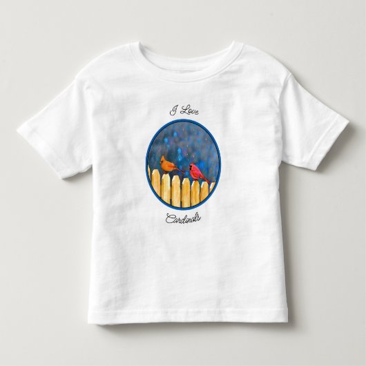 深紅色オン絵画フェンスオリジナル- Art トドラーTシャツ (正面)
