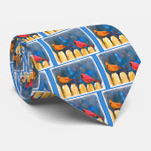 深紅色オン絵画フェンスオリジナル- Art ネクタイ (ロール)