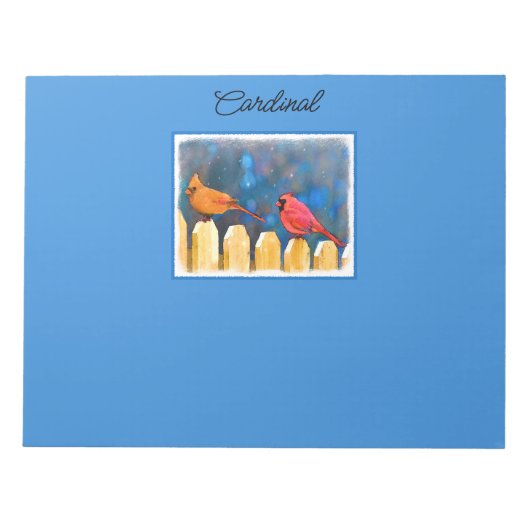 深紅色オン絵画フェンスオリジナル- Art ノートパッド (正面)