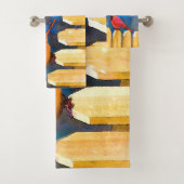 深紅色オン絵画フェンスオリジナル- Art バスタオルセット (インサイチュ)