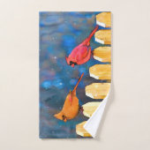 深紅色オン絵画フェンスオリジナル- Art バスタオルセット (ハンドタオル)