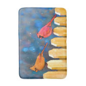 深紅色オン絵画フェンスオリジナル- Art バスマット (正面縦)