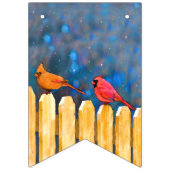 深紅色オン絵画フェンスオリジナル- Art バンティングフラッグ (第2の旗)