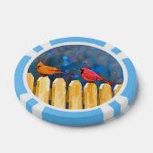 深紅色オン絵画フェンスオリジナル- Art ポーカーチップ (シングル)