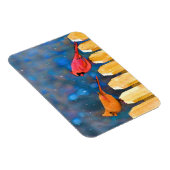 深紅色オン絵画フェンスオリジナル- Art マグネット (右側)