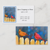 深紅色オン絵画フェンスオリジナル- Art 名刺 (正面/裏面)