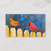 深紅色オン絵画フェンスオリジナル- Art 名刺 (裏面)