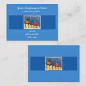 深紅色オン絵画フェンスオリジナル- Art 名刺 (正面/裏面)