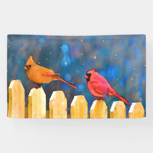 深紅色オン絵画フェンスオリジナル- Art 横断幕 (横)