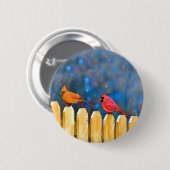 深紅色オン絵画フェンスオリジナル- Art 缶バッジ (正面&裏面)