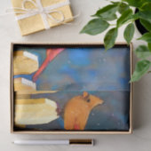 深紅色オン絵画フェンスオリジナル- Art 薄葉紙 (ギフト)