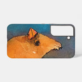 深紅色オン絵画フェンスオリジナル- Art Samsung Galaxyケース (裏面横)