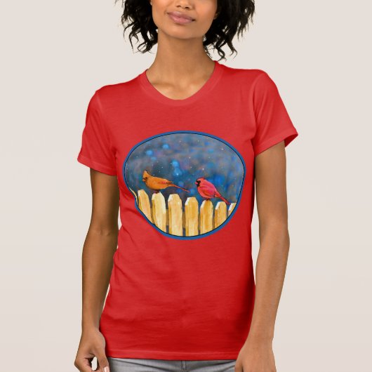 深紅色オン絵画フェンスオリジナル- Art Tシャツ (正面)