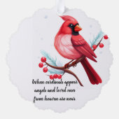 深紅色オーナメント オーナメントカード (裏面)