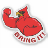 深紅色カスタムカットビニールシール シール (正面)