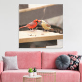 深紅色キス キャンバスプリント (インサイチュ (リビング))