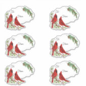 深紅色ギフトラベル シール (正面)