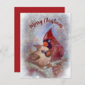 深紅色クリスマスカードのカスタマイズ可能な絵を描アート サンキューカード (正面/裏面)