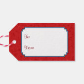 深紅色クリスマスバードフィーダーレッド ギフトタグ (裏面横)