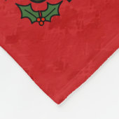 深紅色クリスマスバードフィーダーレッド フリースブランケット (角)