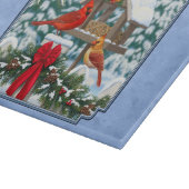 深紅色クリスマスフェスティブルブルー カッティングボード (角)