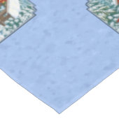 深紅色クリスマスフェスティブルブルー テーブルクロス (アングル)