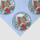 深紅色クリスマスフェスティブルブルー 薄葉紙 (詳細)