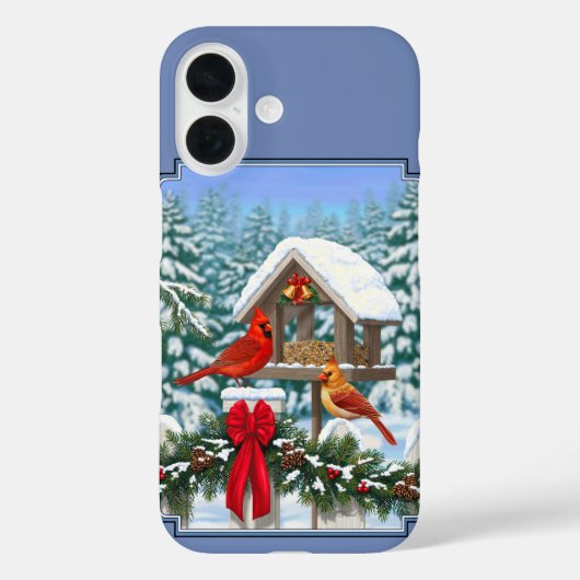 深紅色クリスマスフェスティブルブルー Case-Mate iPhoneケース (裏面)