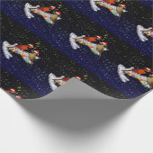 深紅色クリスマスラッピング紙 ラッピングペーパー (角)