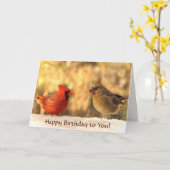 深紅色ズインオータム誕生日 カード (黄色い花)