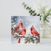 深紅色ズインスノーフラットホリデーカード シーズンカード (スタンド正面)