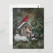 深紅色ズオンスノーウィバーズハウス ポストカード (正面/裏面)